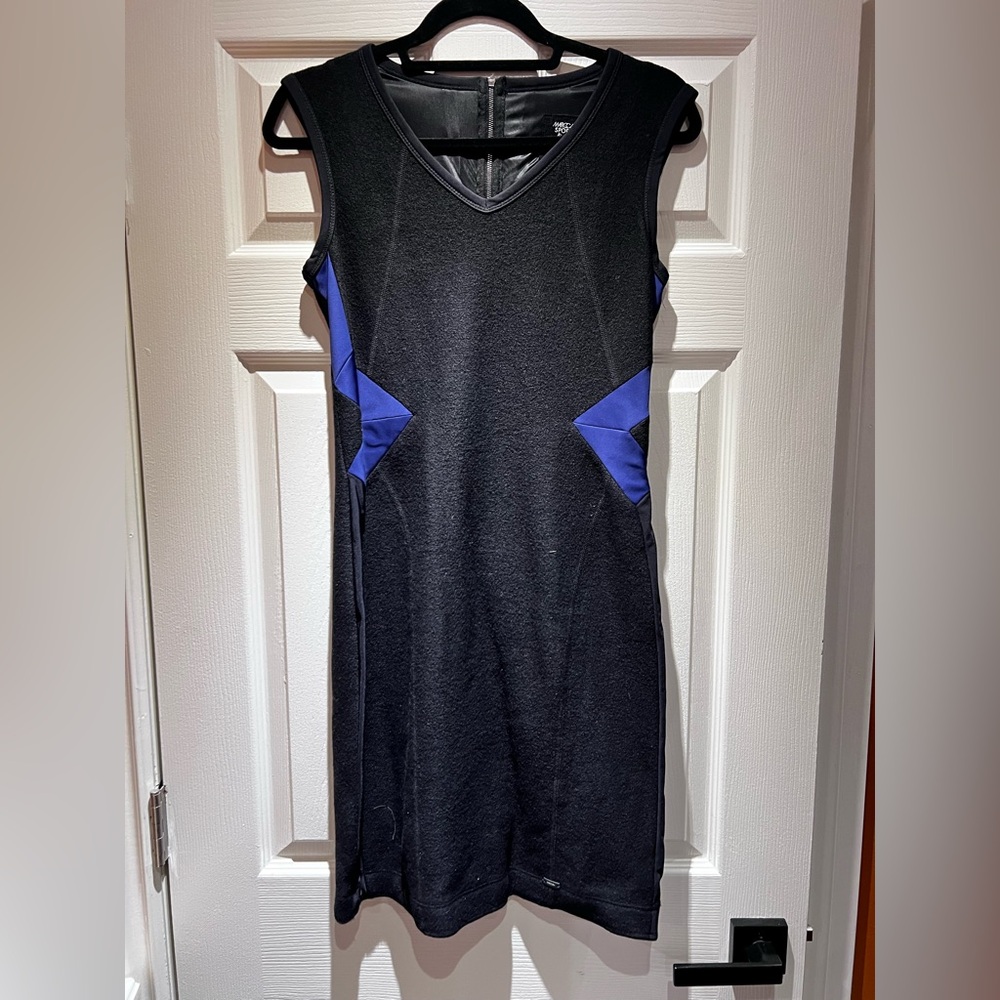 Marc Cain Black Dress with Blue Side Panels